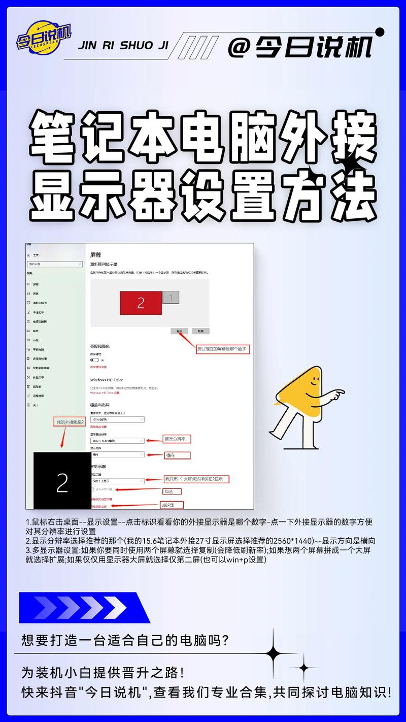 笔记本外接显示屏怎么设置，笔记本外接显示屏怎么设置成满屏-第2张图片-优品飞百科