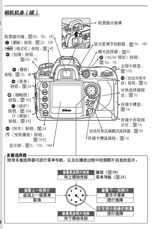 尼康d300按键功能介绍，尼康d300单反相机的各个键图解-第5张图片-优品飞百科