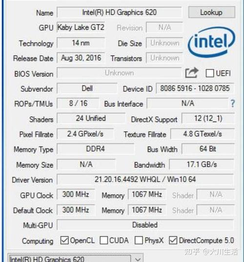 graphics620显卡几个g，intel hd graphics 620显存多少？-第6张图片-优品飞百科