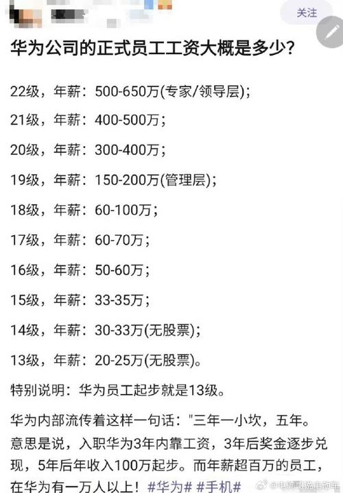 华为21级待遇怎么样？华为20级员工待遇？-第2张图片-优品飞百科