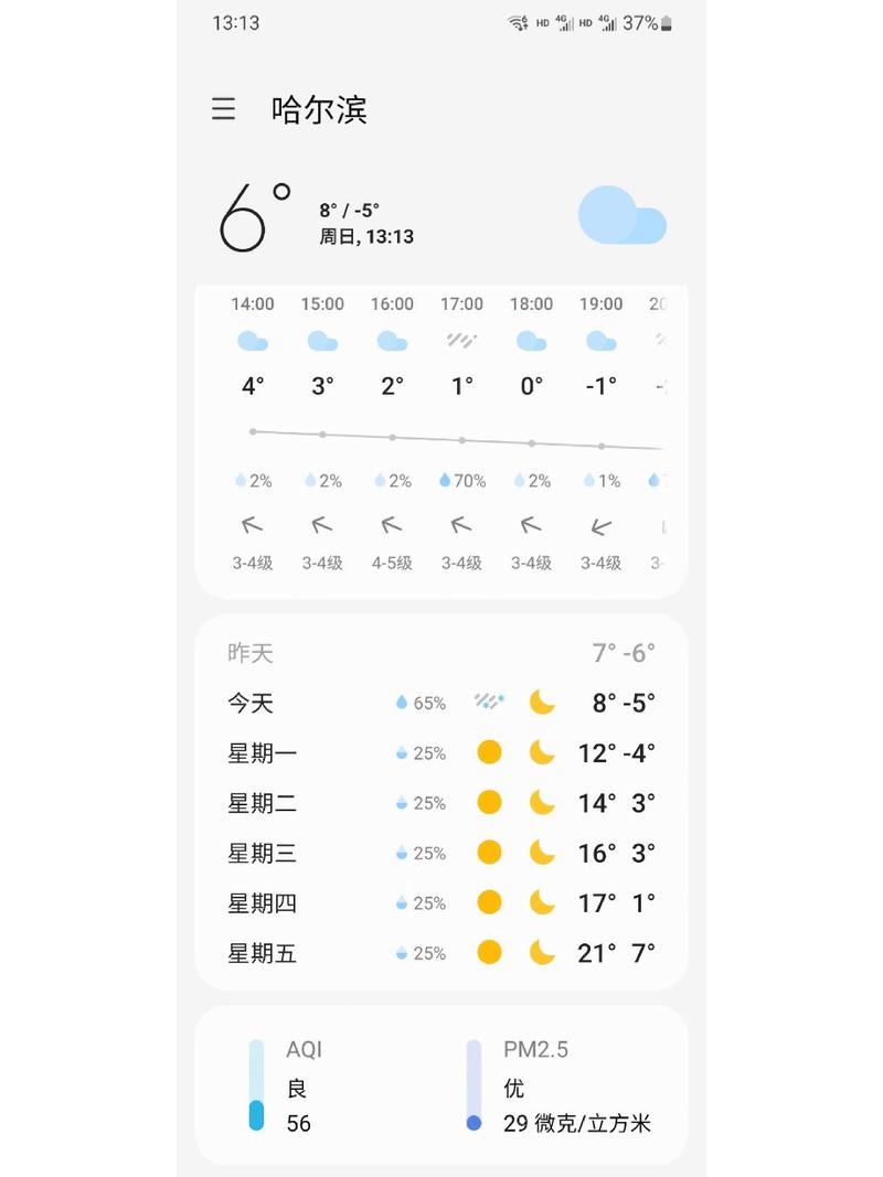 哈尔滨天气预报一周？哈尔滨一周天气预报七天？-第2张图片-优品飞百科
