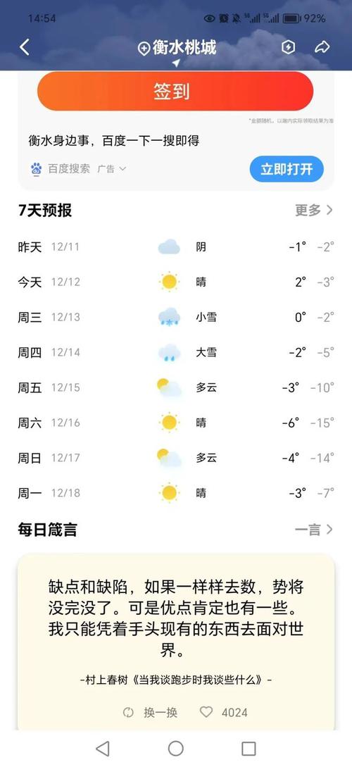 衡水天气预报查询，衡水天气预报查询电话？-第7张图片-优品飞百科