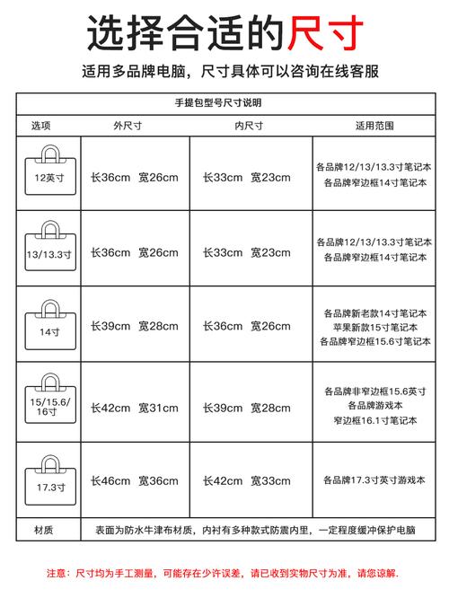 手提电脑包尺寸怎么选？笔记本电脑手提包尺寸？-第1张图片-优品飞百科