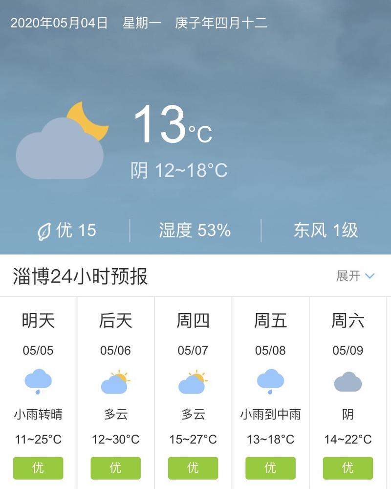 淄博天气预报10天，淄博天气预报一周-第1张图片-优品飞百科