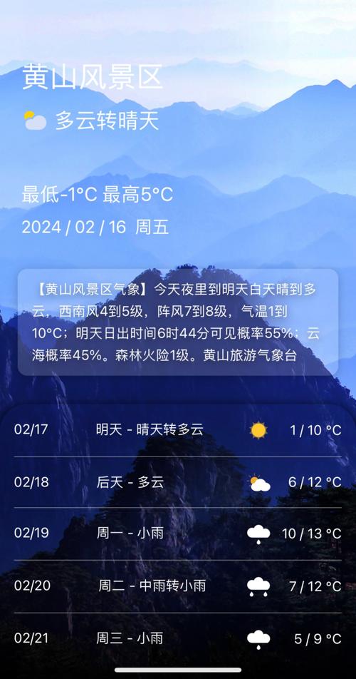 天气预报黄山区，天气 黄山市？-第4张图片-优品飞百科