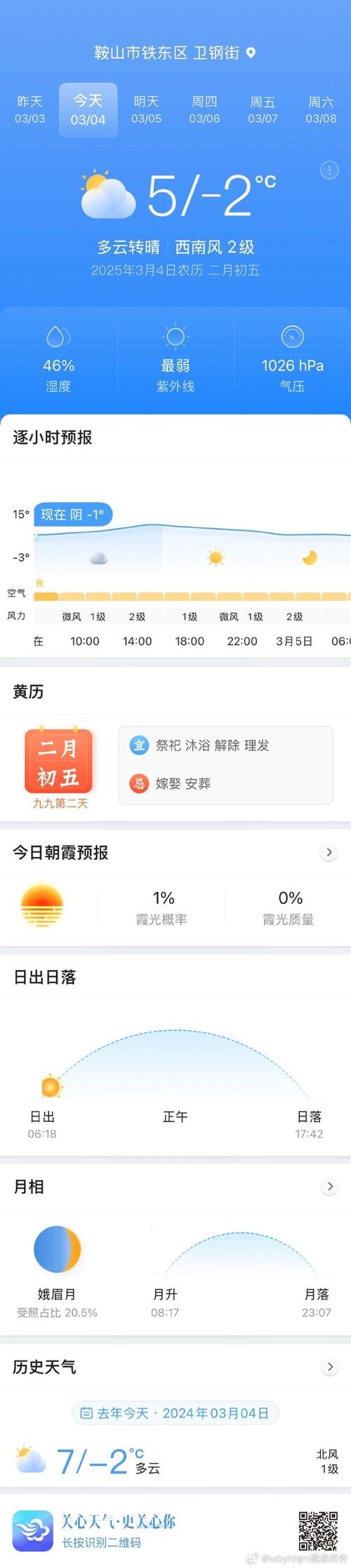 鞍山一周天气预报，鞍山一周天气预报7天查询-第3张图片-优品飞百科