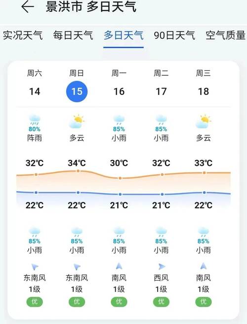 景洪今天天气预报？景洪天气今天几度？-第5张图片-优品飞百科