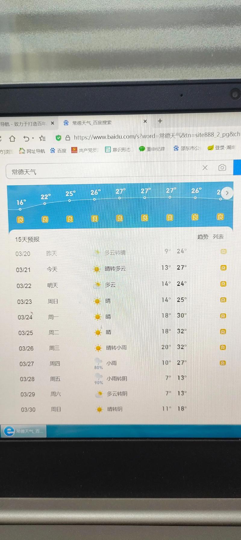 常德一周天气预报？常德一周天气预报15天？-第2张图片-优品飞百科