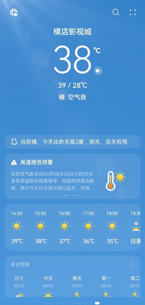 横店一周天气预报，横店的天气查询-第5张图片-优品飞百科