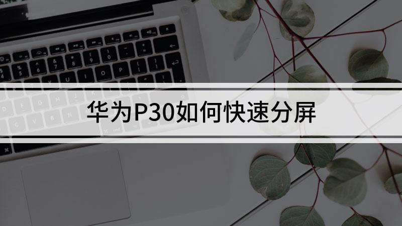 华为p30怎么分屏使用教程，华为p30如何实现分屏-第4张图片-优品飞百科