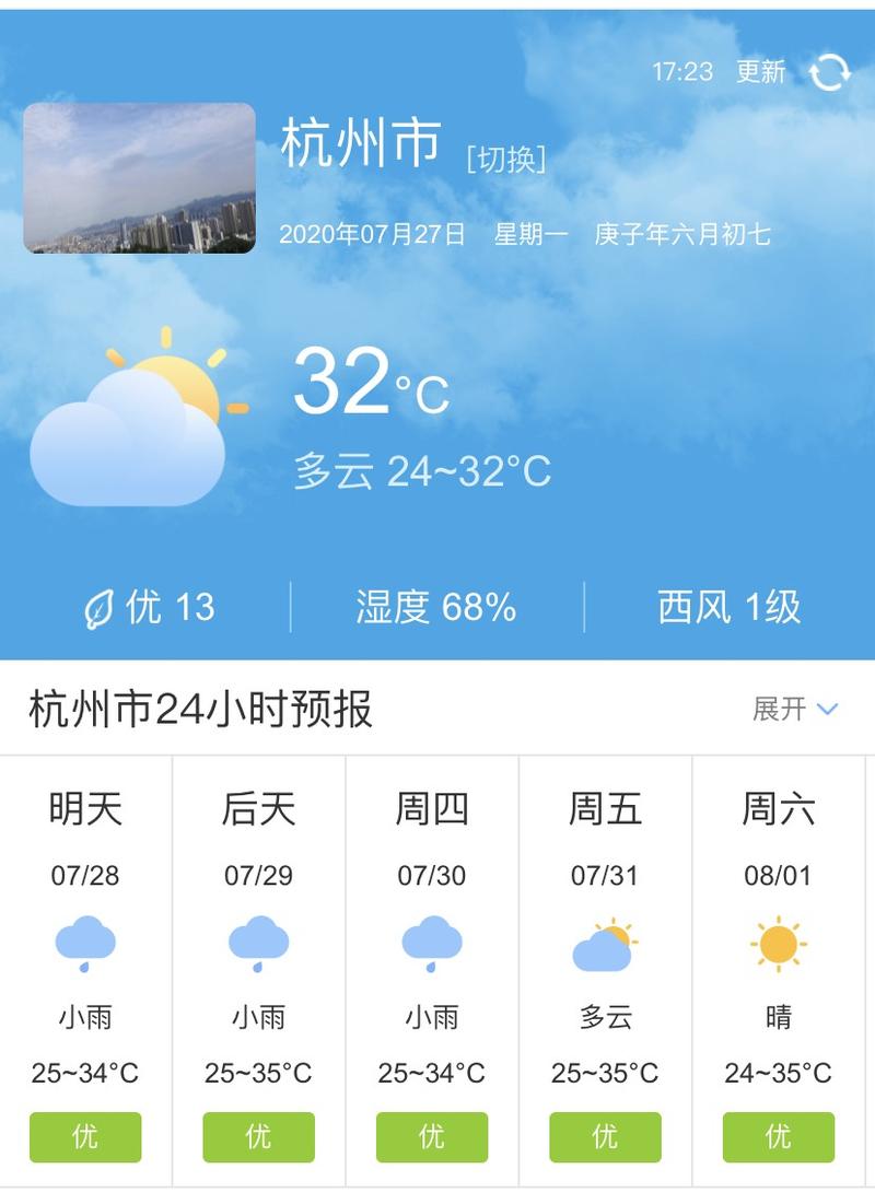 杭州15天的天气预报，杭州未来15天天气预报一览表-第2张图片-优品飞百科