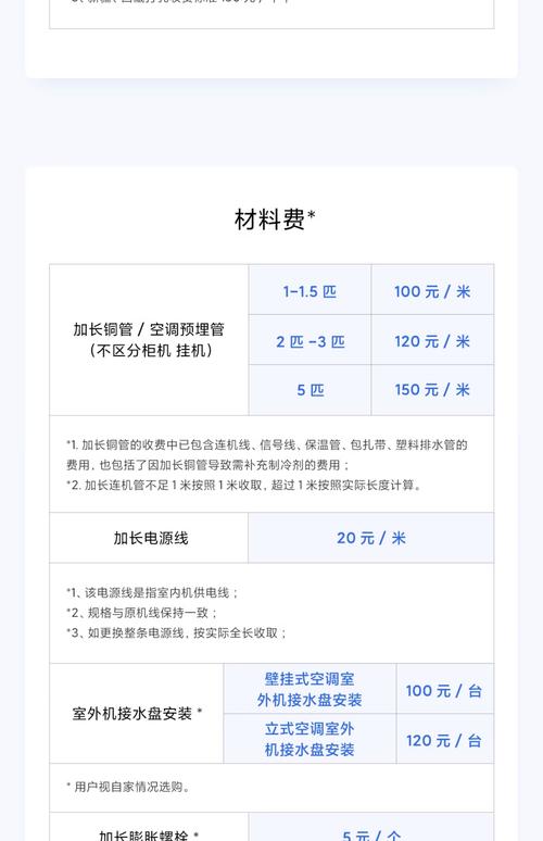 小米空调费用表大全，小米空调费用大全1匹变频-第3张图片-优品飞百科