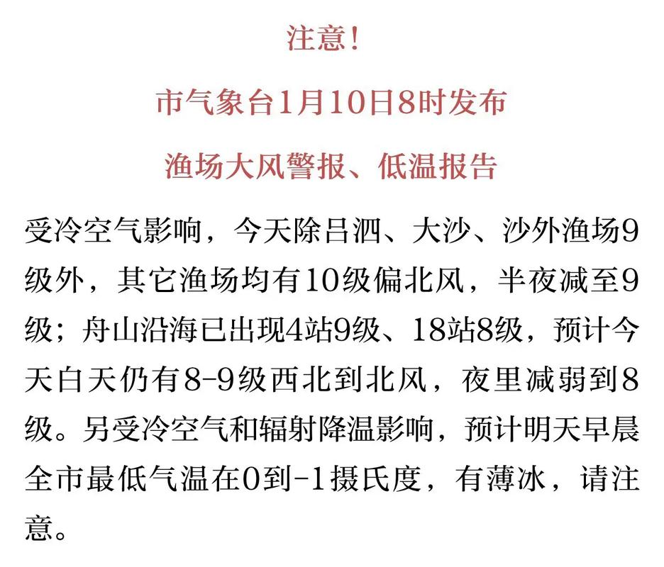 舟山今日最新天气，今曰舟山天气？-第5张图片-优品飞百科